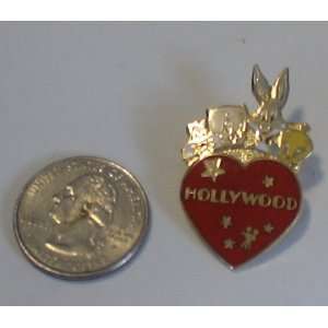  Vintage Enamel Pin  Looney Tunes Bugs Bunny Hollywood 