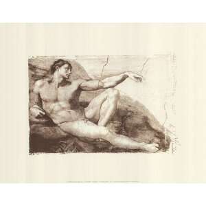  Creation of Adam (Adam detail) (embossed) by Michelangelo 