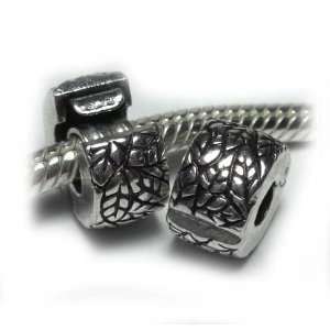 Pro Jewelry (Two) Clip Lock Bead Leaves Fits Pandora Style Bracelets 