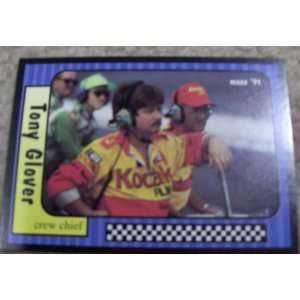  1991 Maxx Tony Glover # 64 Nascar Racing Card Sports 