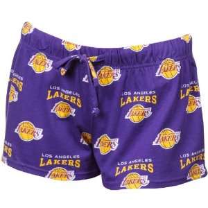  Los Angeles Lakers Ladies Purple Supreme Shorty Shorts 
