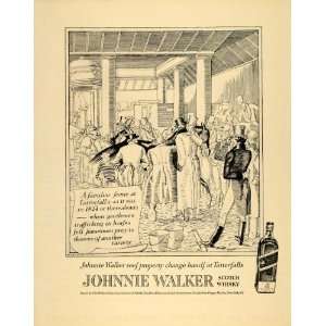  1936 Ad Johnnie Walker Scotch Whisky 1824 Tattersall 