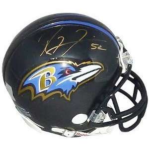  Autographed Ray Lewis Mini Helmet   Autographed NFL Mini 