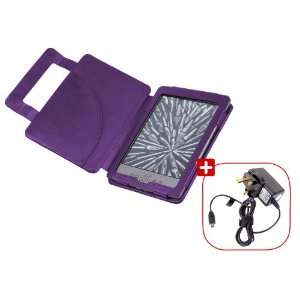 DURAGADGET Purple Genuine Leather Book Style Case/Cover With Magnetic 
