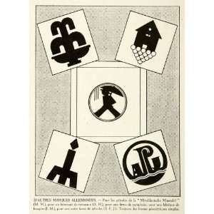  1926 Print German Logo Brand Graphic Design Umbrella 