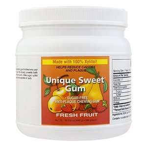 Unique Sweet Xylitol Gum, Fresh Fruit 600 pieces  Grocery 