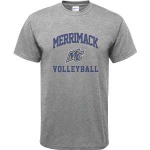 Merrimack Warriors Sport Grey Youth Varsity Washed Volleyball Arch T 