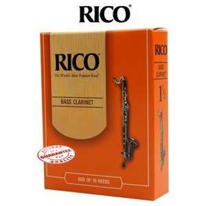  RICO BASS CLARINET REEDS BOX OF 10   3 Size: Musical 