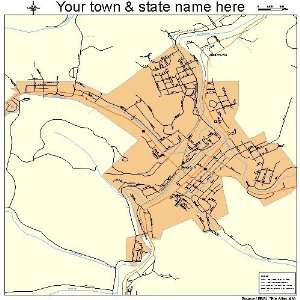  Street & Road Map of Weston, West Virginia WV   Printed 