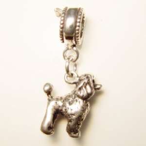 Poodle French Dog Sterling Silver Dangle Charm