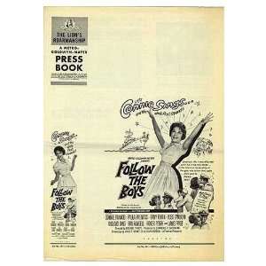  Follow The Boys Original Movie Poster, 12 x 17 (1963 