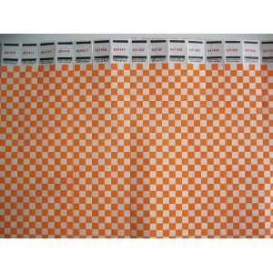 500 Orange Checkered Consecutively Numbered Tyvek Wristbands 3/4 Inch