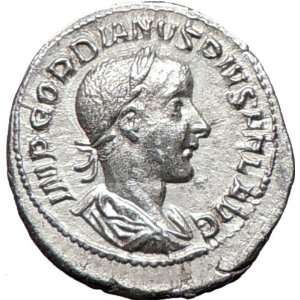   III 240AD Authentic Ancient Silver Roman Coin VENUS w helmet & shield