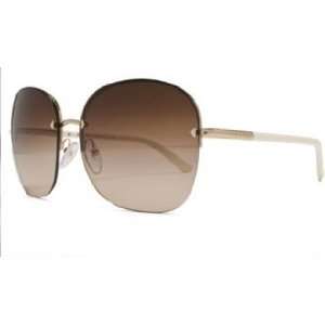  Prada Sunglasses PR53NS / Frame Pale Gold Lens Brown 