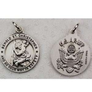  Silver Military Army Saint Michael Patron Saint Medal Pendant Necklace