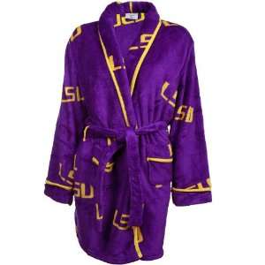  LSU Tigers Ladies Purple Logo Cozy Robe: Sports & Outdoors