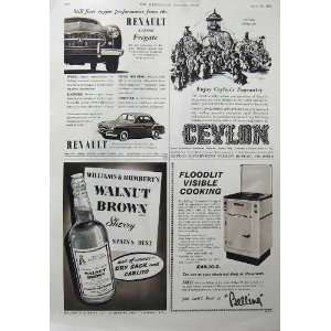   Advertisement 1955 David Brown Sherry Ceylon Renault