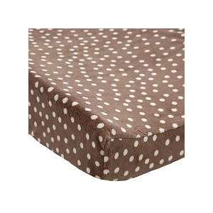  Koala Baby Plush Changing Pad Cover   Brown with Dots 