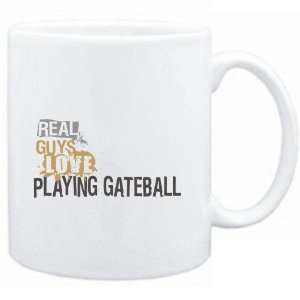 Mug White  Real guys love playing Gateball  Sports  
