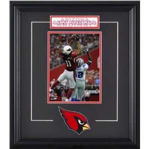 Larry Fitzgerald Framed 6x8 Photograph with Team Logo & Plate  