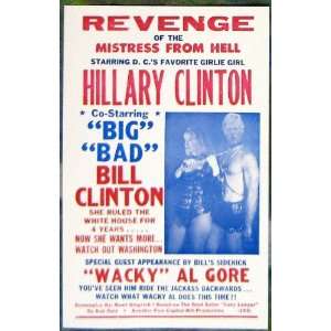 Revenge of the Mistress From Hell   Hillary Clinton 14 x 22 Vintage 