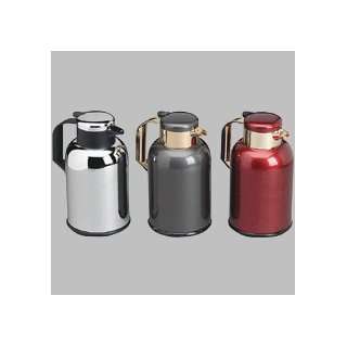  SPR02204   Push Button Vacuum Flask, 1.0 Liter, Chrome 