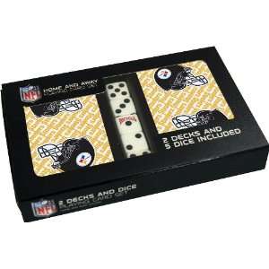  NFL Pittsburgh Steelers 2 Deck Playing Cards with Dice Set 