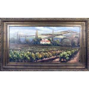   PA89313 64290 Vineyard Stakes II Framed Oil Painting: Home & Kitchen