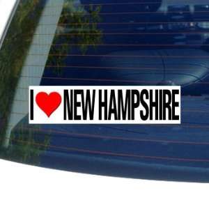  I Love Heart NEW HAMPSHIRE   Window Bumper Sticker 