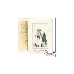  Masterpiece Holiday Cards   Folk Santa by Tree   (1 box 