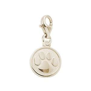  Rembrandt Charms Tiger Paw Charm with Lobster Clasp, 14k 