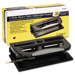   : Legacy™ Heavy Duty Adjustable Three Hole Paper Punch: Electronics