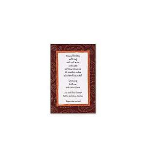  Brown Paisley Corporate Invitations Health & Personal 