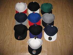 Hatco Blank Flat Bill Snapback Hat Cap All Colors  