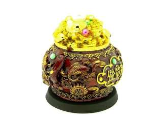 OVERFLOWING WEALTH POT WITH EIGHT AUSPICIOUS OBJECTS  