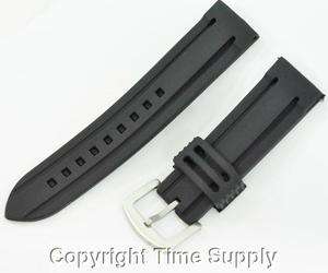24 MM BLACK SILICON RUBBER WATCH BAND STRAP FOR CITIZEN  