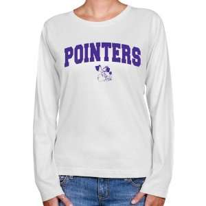 Stevens Point Pointers Ladies White Logo Arch Long Sleeve Classic 
