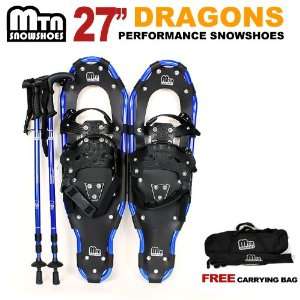   Snowshoes with BLUE Nordic Walking Pole Free Bag