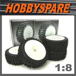 RC BUGGY BULLDOZER SUPER OFFROAD TYRES & WHEELS X 4  