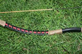 Fully Leather Archery Traditional hunting Longbow 10 65# Nice Recurve+ 