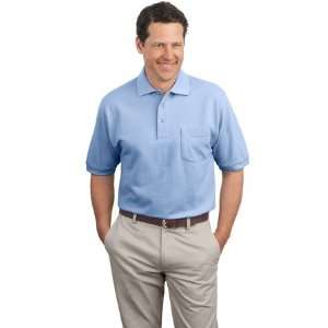   Polo Sport Shirt With Pocket   Light Blue   Large