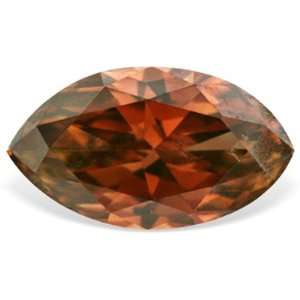    0.48 Ctw Cognac Red Marquise Cut Real Loose Diamond Jewelry