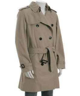 Burberry beige twill double breasted lined trench coat   up to 