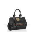 longchamp black croc embossed leather gatsby handbag