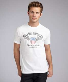 Nuco white Rolling Thunder cotton crewneck t shirt