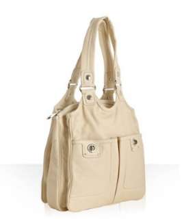Marc by Marc Jacobs cream leather Totally Turnlock Teri shoulder bag 