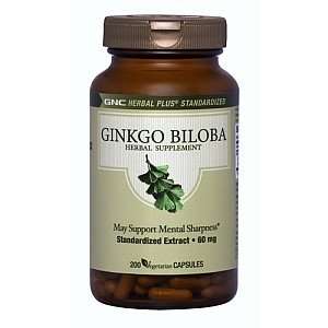  GNC Herbal Plus Ginkgo Biloba, 120mg, Vegetarian Capsules 