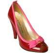 marc by marc jacobs red patent peep toe bow pumps