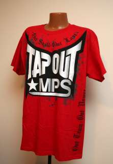 New TapouT MPS MMA UFC White or Red Cool Graphic T shirt XL XXL mens 