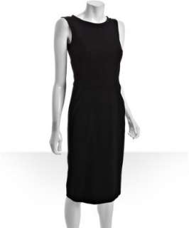 Dolce & Gabbana black stretch crepe knee length sheath dress   